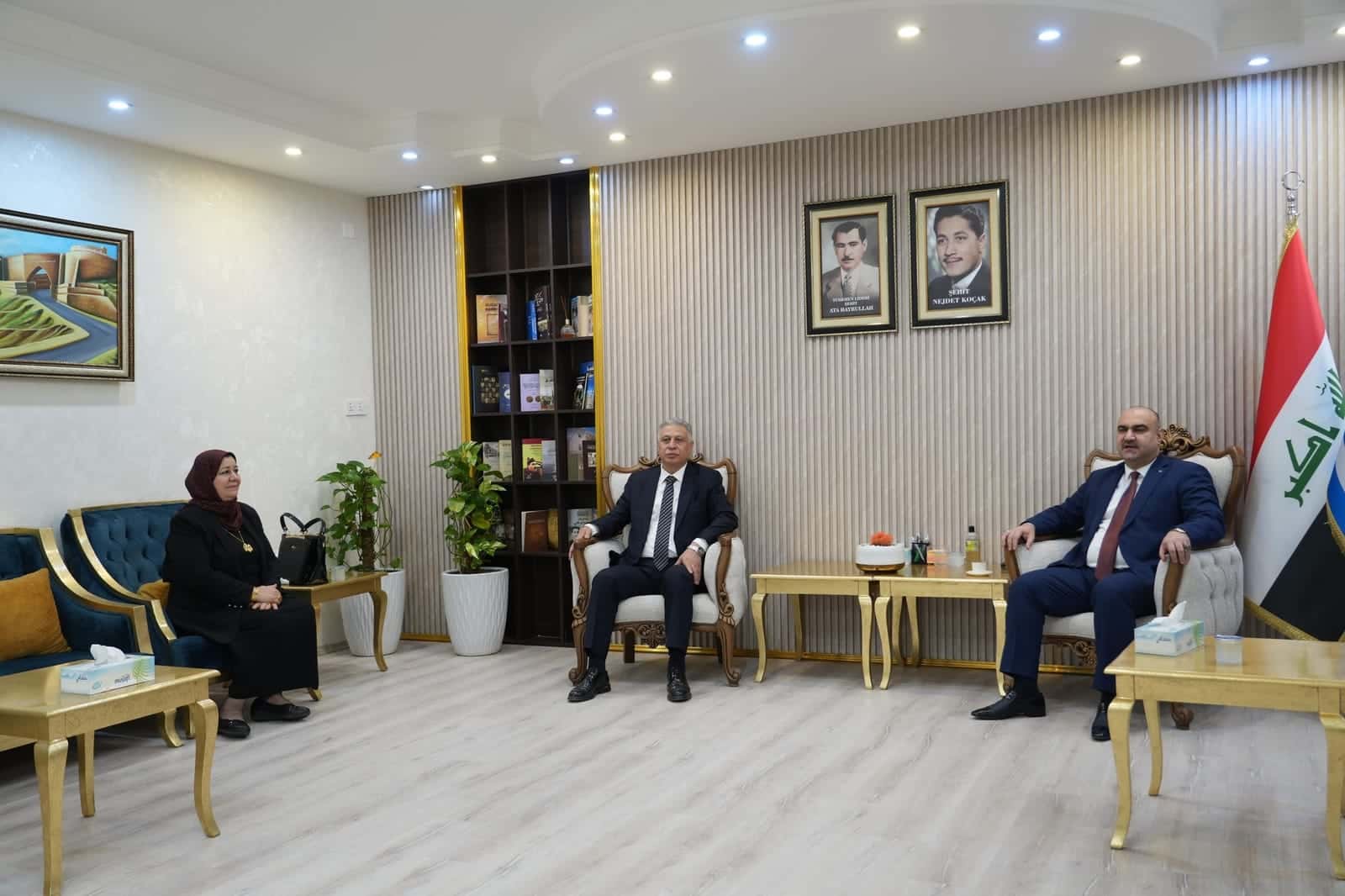سەرۆکی بەرەی تورکمانی پێشوازی لە پەرلەمەنتاران ئەرشەد ساڵحی و گولسەل محەمەد کرد